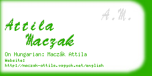 attila maczak business card